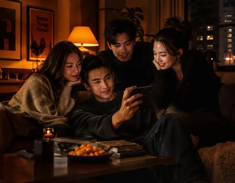 短剧网页版 - 随时随地免费追剧 观众使用短剧网页版 APP 一起观看短剧的场景